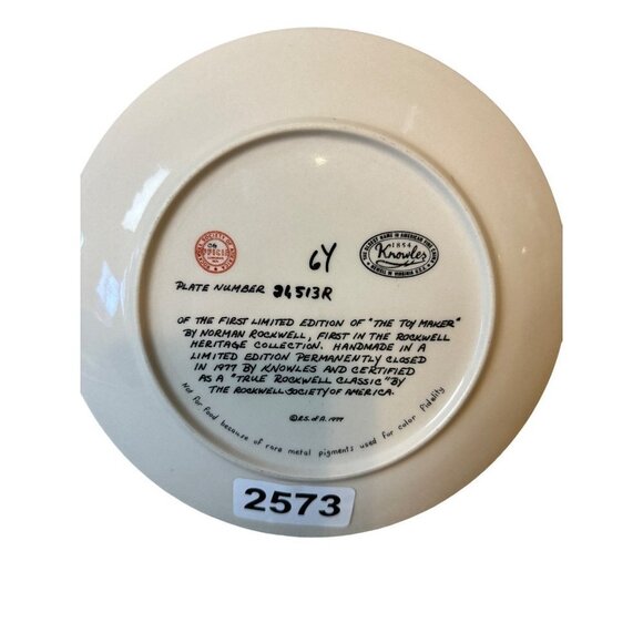 1977 Knowles Norman Rockwell First Limited Edition Collector Plate #24513R - Picture 4 of 7